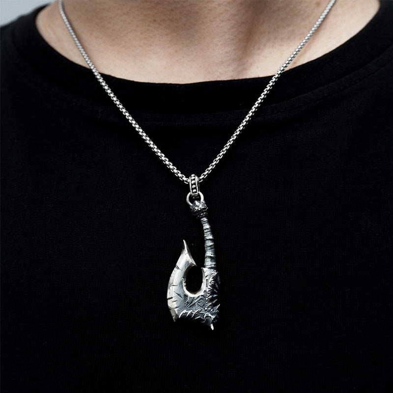 WorldNorse Handcrafted 925 Silver Forged Viking Axe Necklace - image 3