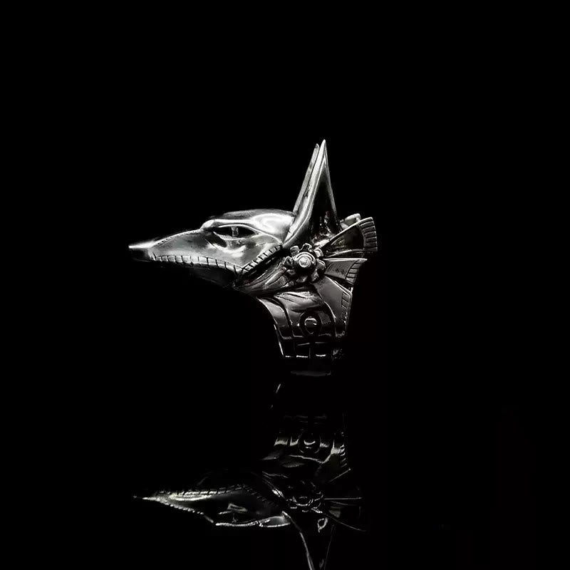 WorldNorse 925 Sterling Silver Anubis Gothic Ring - image 2