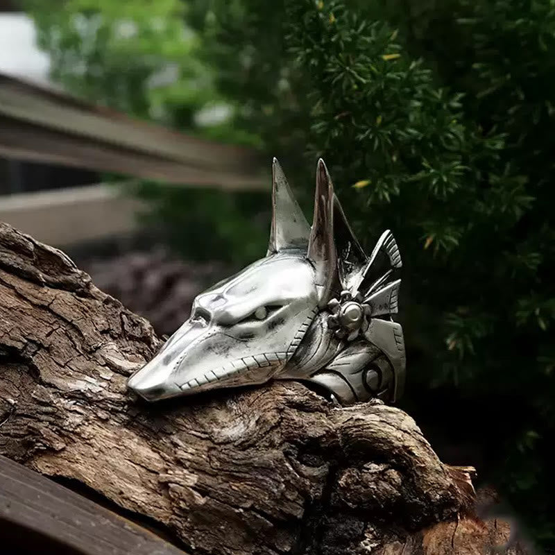 WorldNorse 925 Sterling Silver Anubis Gothic Ring - image 4