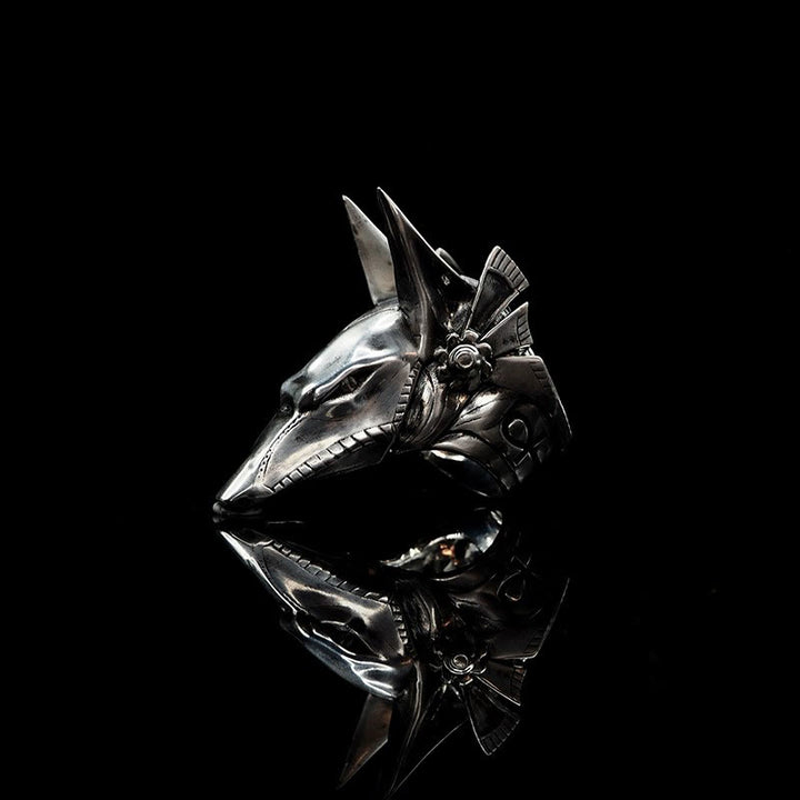 WorldNorse 925 Sterling Silver Anubis Gothic Ring - US 11 - image 0