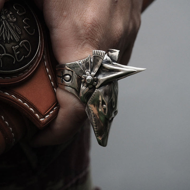 WorldNorse 925 Sterling Silver Anubis Gothic Ring - image 10