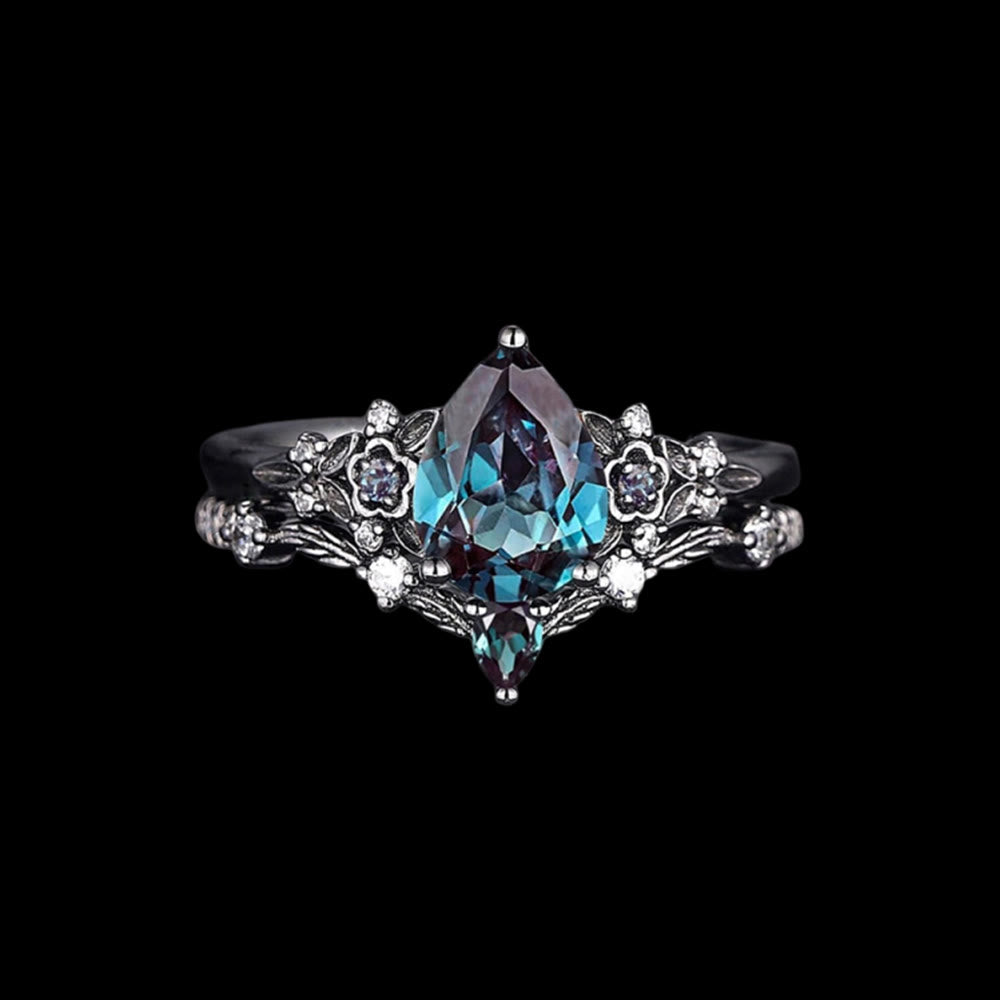WorldNorse Nordic Floral Alexandrite Ring Set - Alexandrite - US 10 - image 1