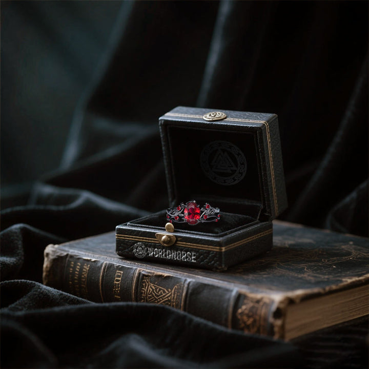 WorldNorse Apple Of Idunn Garnet Ring - image 5