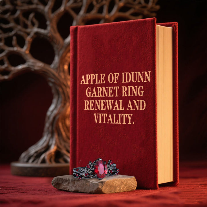 WorldNorse Apple Of Idunn Garnet Ring - image 3