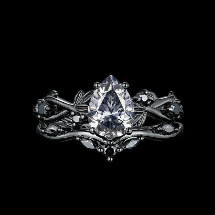 WorldNorse Drop Of Yggdrasil Two Piece Ring Set - Moissanite - US 10 - image 10