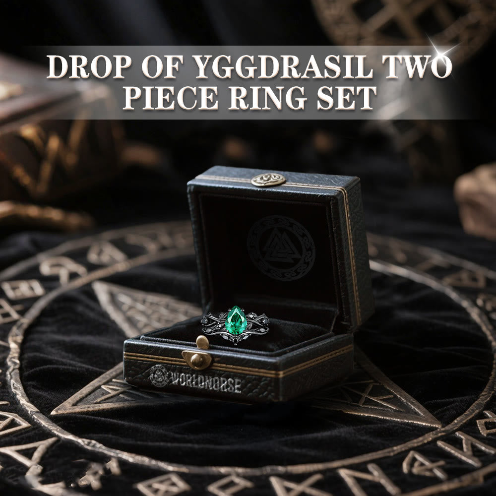 WorldNorse Drop Of Yggdrasil Two Piece Ring Set - image 17
