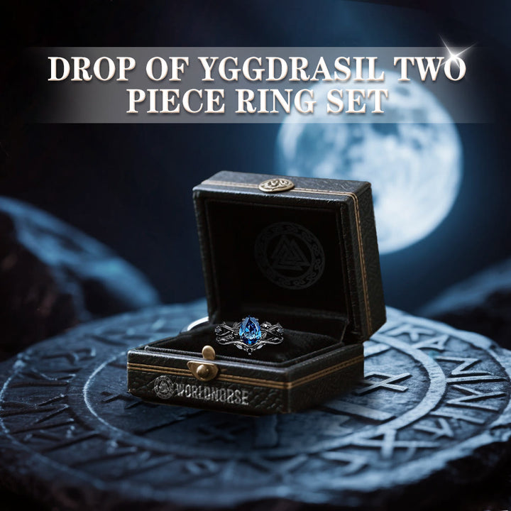 WorldNorse Drop Of Yggdrasil Two Piece Ring Set - image 2