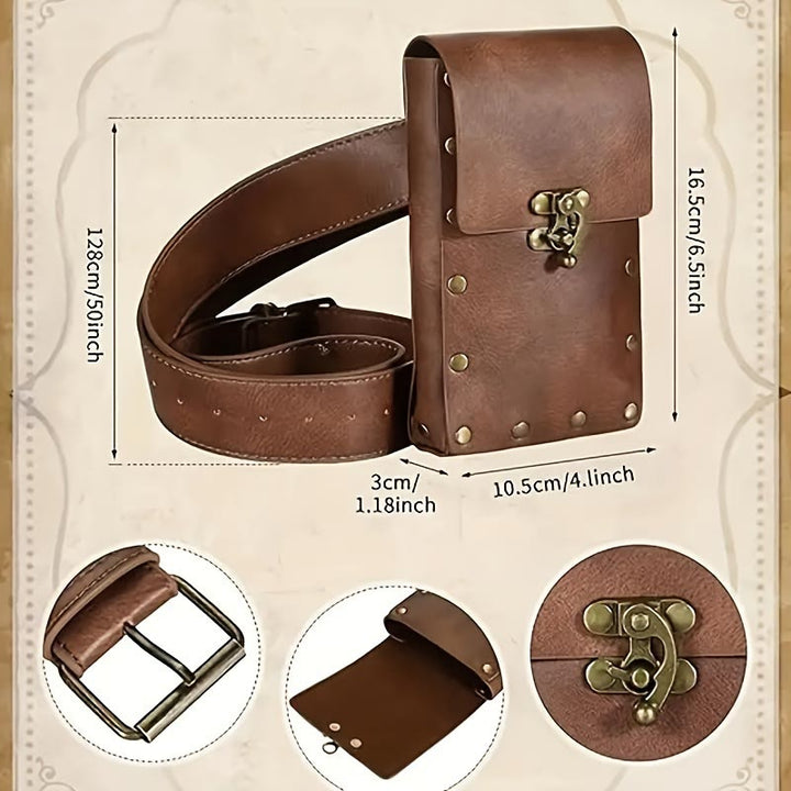 WorldNorse Medieval Belt Pouch Phone Leather Waist Bag - image 4