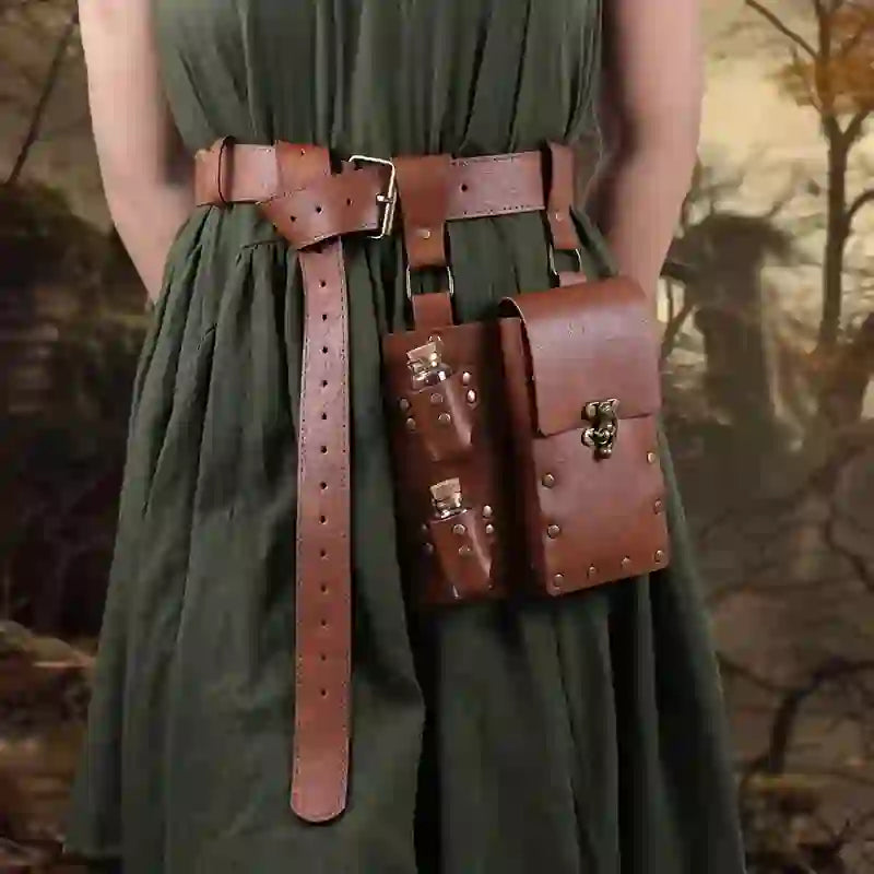 WorldNorse Vintage Potion Bottle Waist Bag & Belt - Belt + Bag - image 1