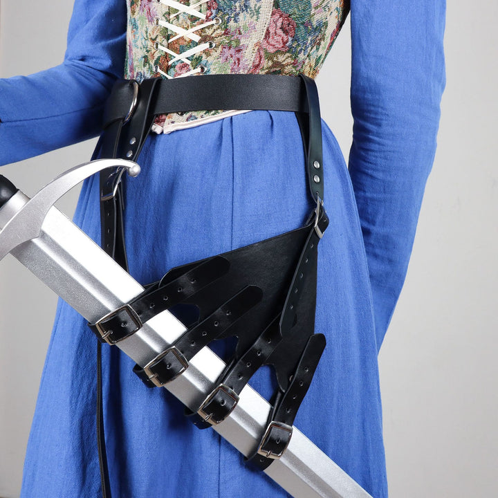 WorldNorse Gothic Pirate Role Play Leathe Sword Belt Sheath - Belt + Scabbard - image 1
