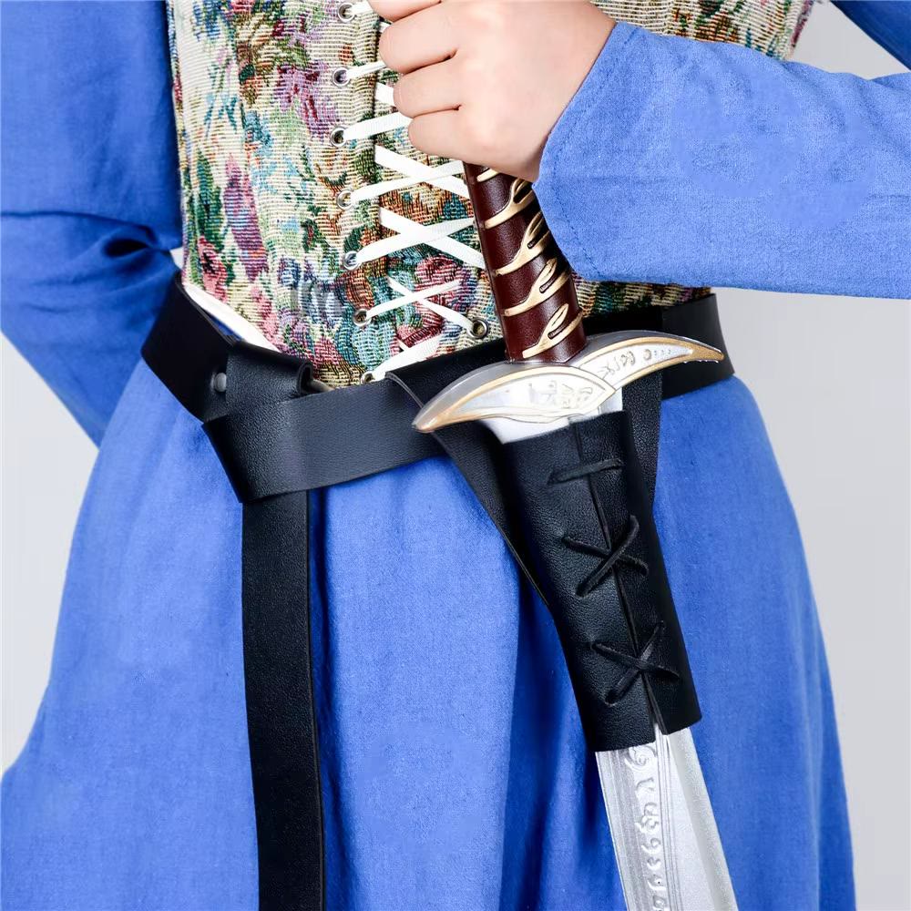 WorldNorse Medieval Viking Warrior Sword Belt Sheath - Black Belt + Black Sword Sheath - image 1