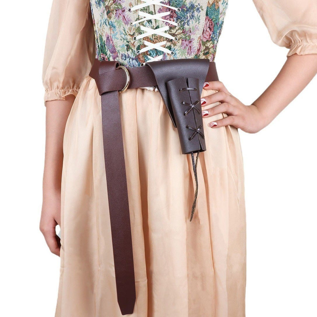 WorldNorse Medieval Viking Warrior Sword Belt Sheath - Brown Belt + Brown Sword Sheath - image 9