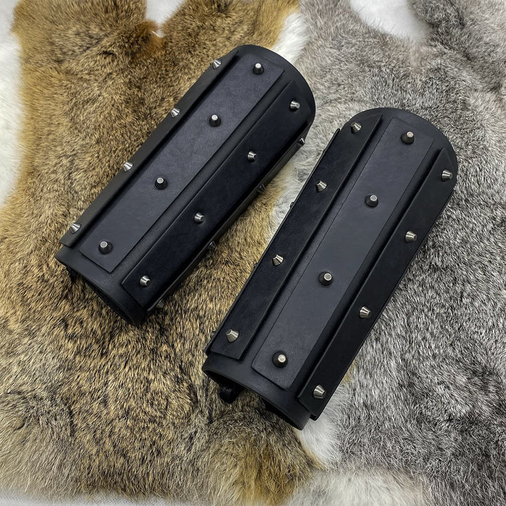 WorldNorse Gothic Rivets Lace Up Arm Bracers - image 16