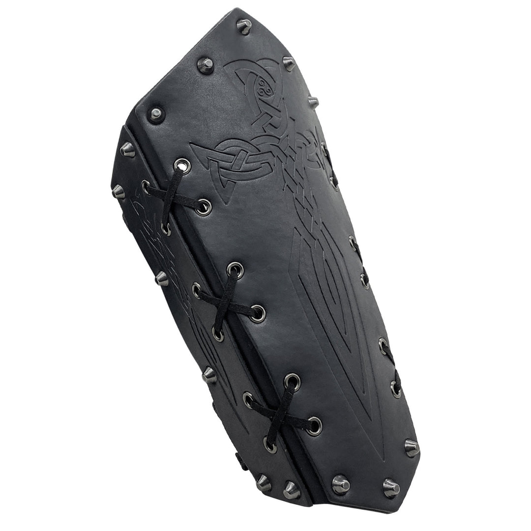 WorldNorse Viking Warrior Bucket Spike Lace Up Arm Bracers - image 18
