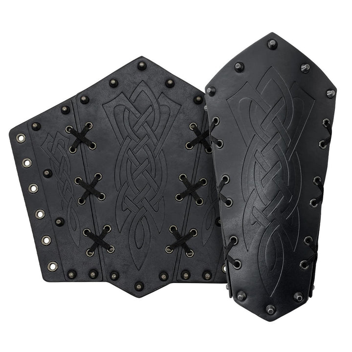 WorldNorse Viking Warrior Bucket Spike Lace Up Arm Bracers - image 9