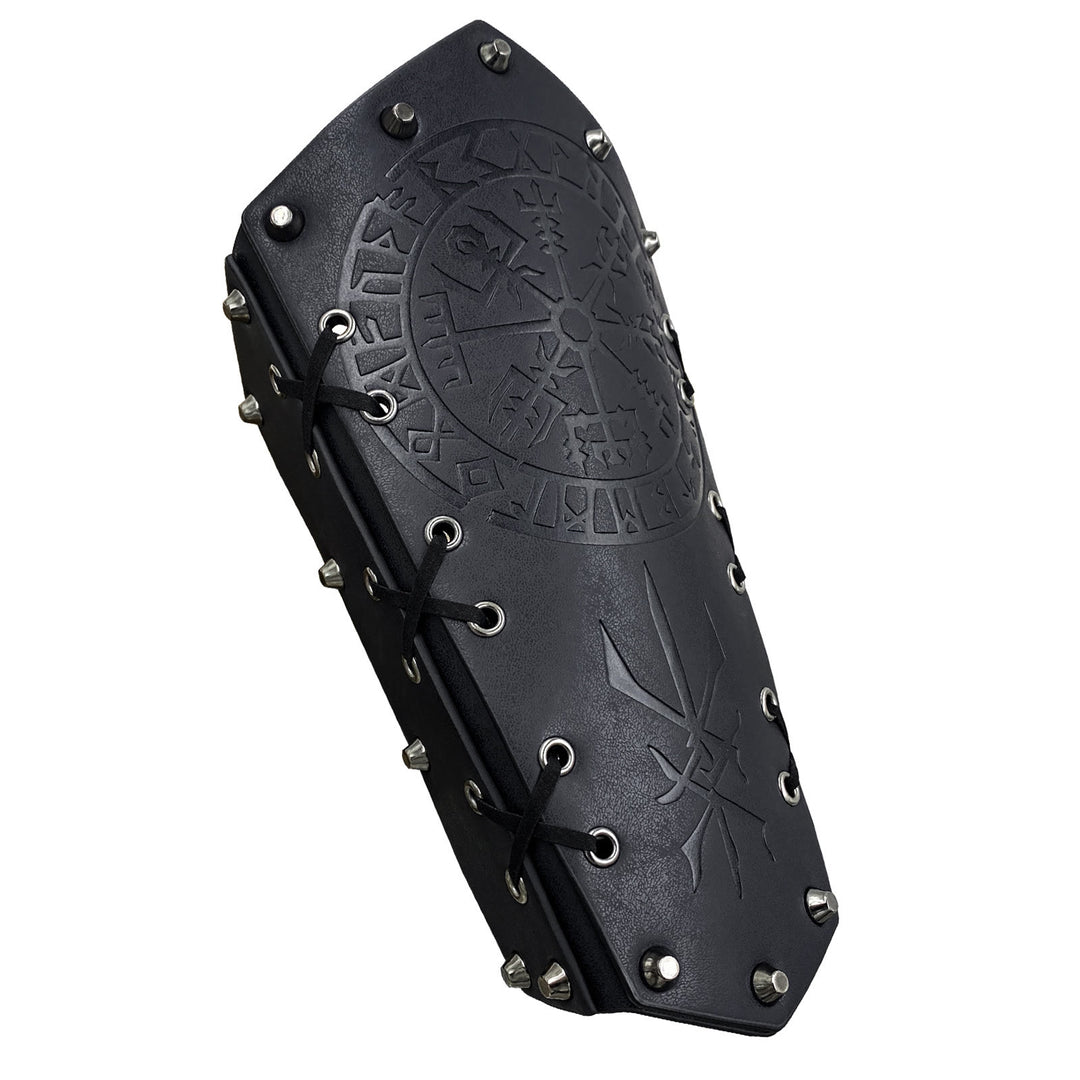 WorldNorse Viking Warrior Bucket Spike Lace Up Arm Bracers - image 24