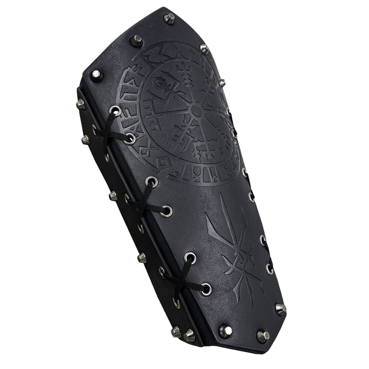 WorldNorse Viking Warrior Bucket Spike Lace Up Arm Bracers - image 24