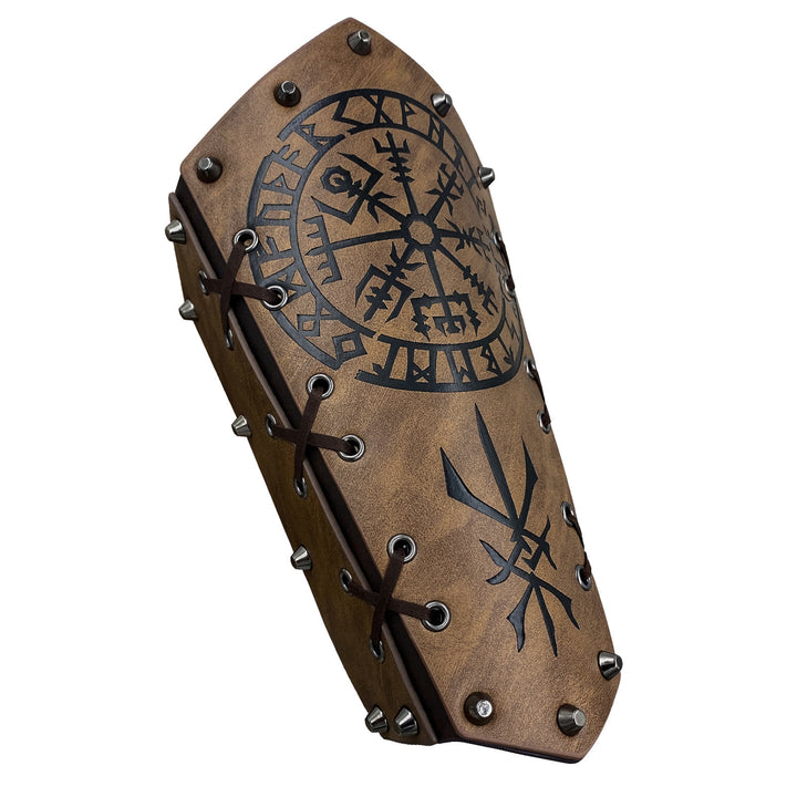 WorldNorse Viking Warrior Bucket Spike Lace Up Arm Bracers - image 21