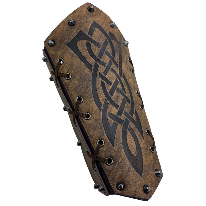 WorldNorse Viking Warrior Bucket Spike Lace Up Arm Bracers - image 4