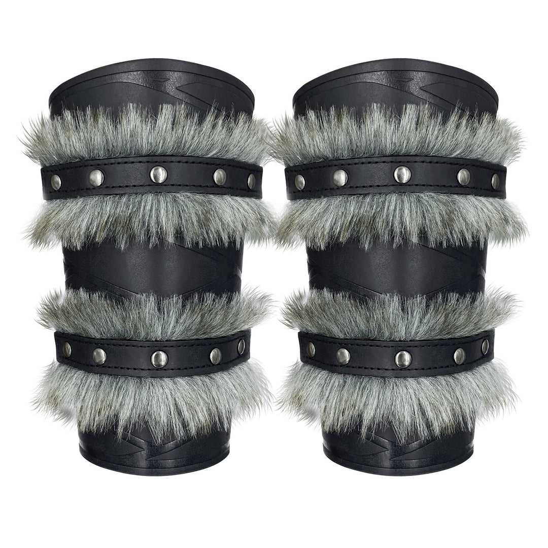 WorldNorse Medieval Knight Double Layer Raw Edge Arm Bracers - image 4