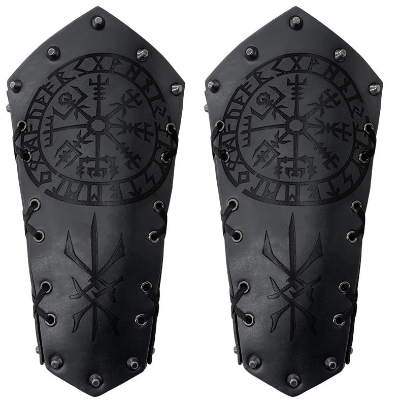 WorldNorse Viking Warrior Bucket Spike Lace Up Arm Bracers - image 23