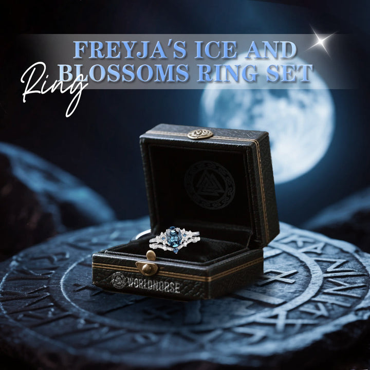 WorldNorse Freyja's Ice And Blossoms Ring Set - image 2