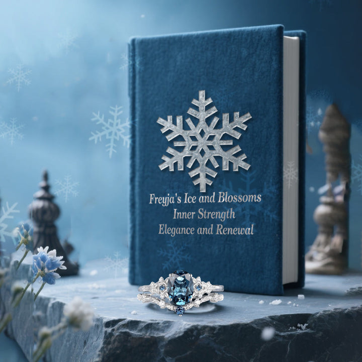 WorldNorse Freyja's Ice And Blossoms Ring Set - image 3