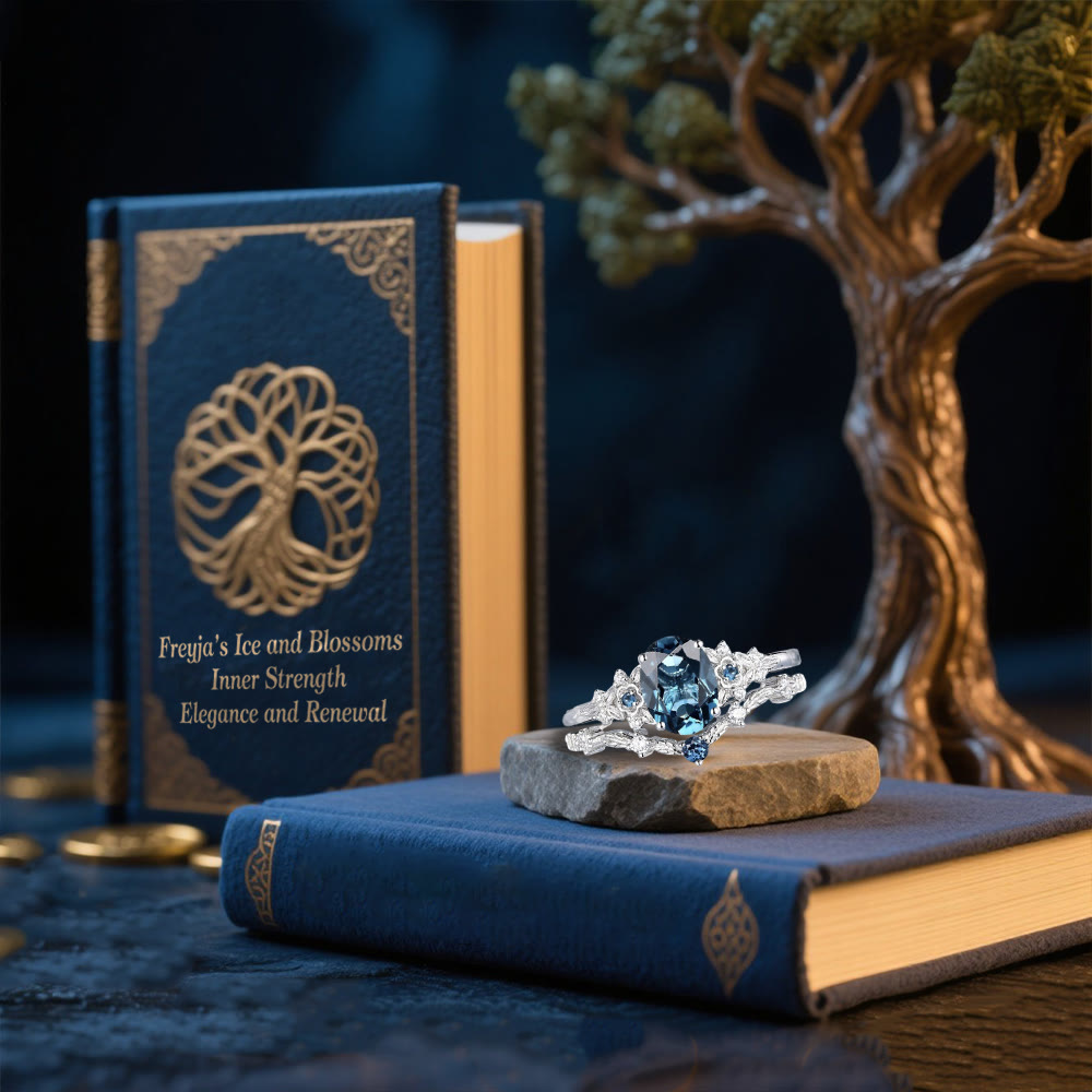 WorldNorse Freyja's Ice And Blossoms Ring Set - image 4