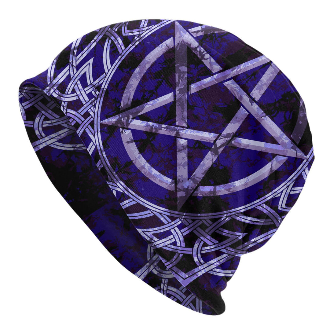 WorldNorse Celtic Knot Purple Pentagram Beanie - Celtic Knot - image 0