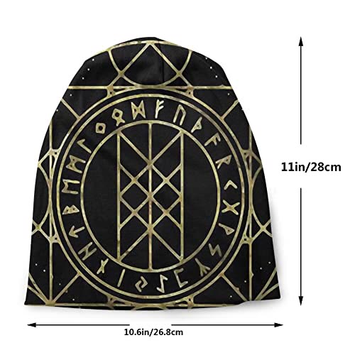 WorldNorse Rune Geometric Grid Beanie - image 1