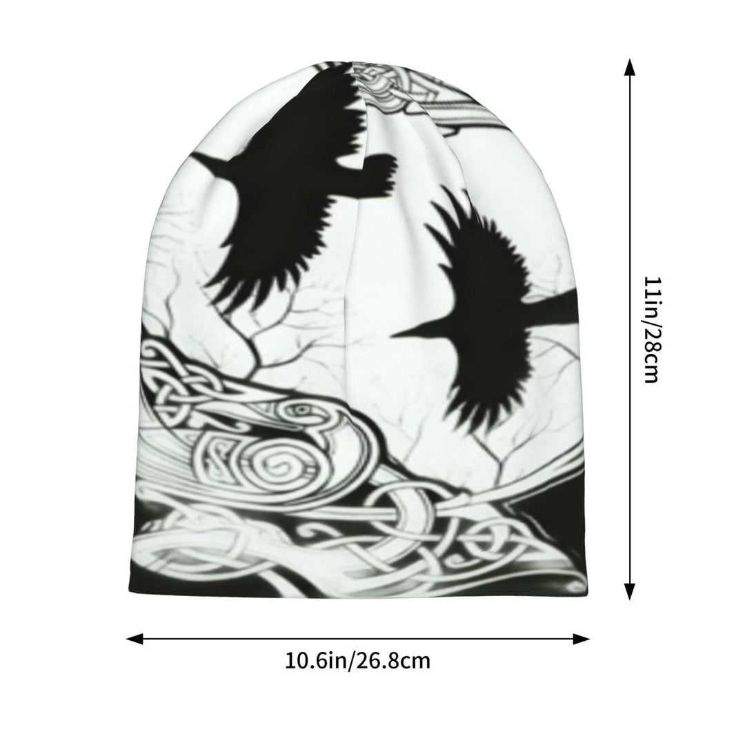 WorldNorse Viking Mythology Black Raven Beanie - image 3