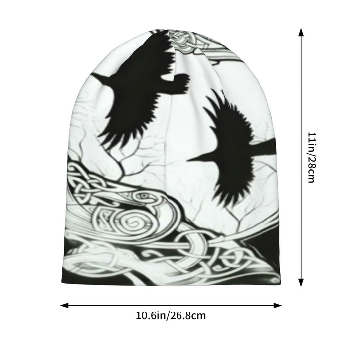 WorldNorse Viking Mythology Black Raven Beanie - image 3