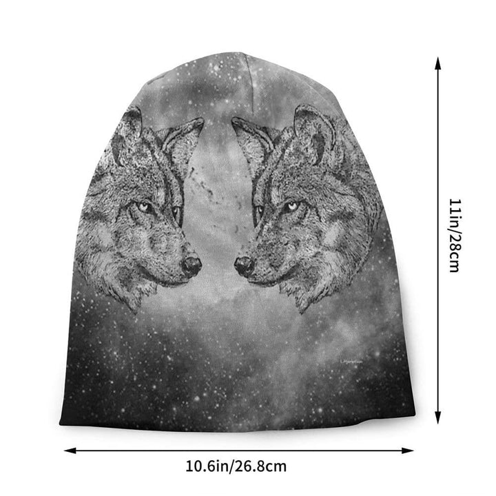 WorldNorse Viking Wolves Gray Beanie  - image 2