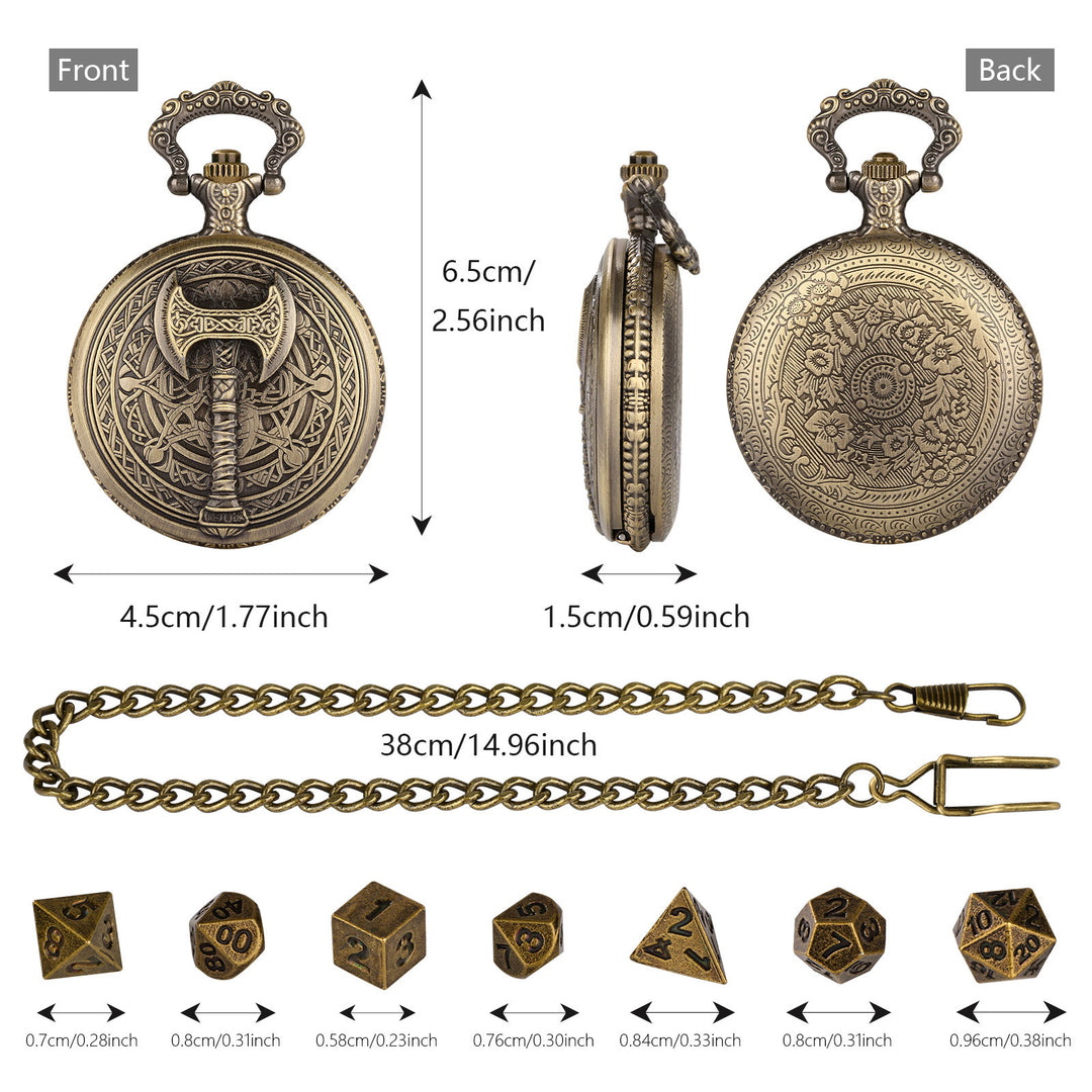 WorldNorse Viking Axe Three Dimensional Dice Waist Chain - image 6