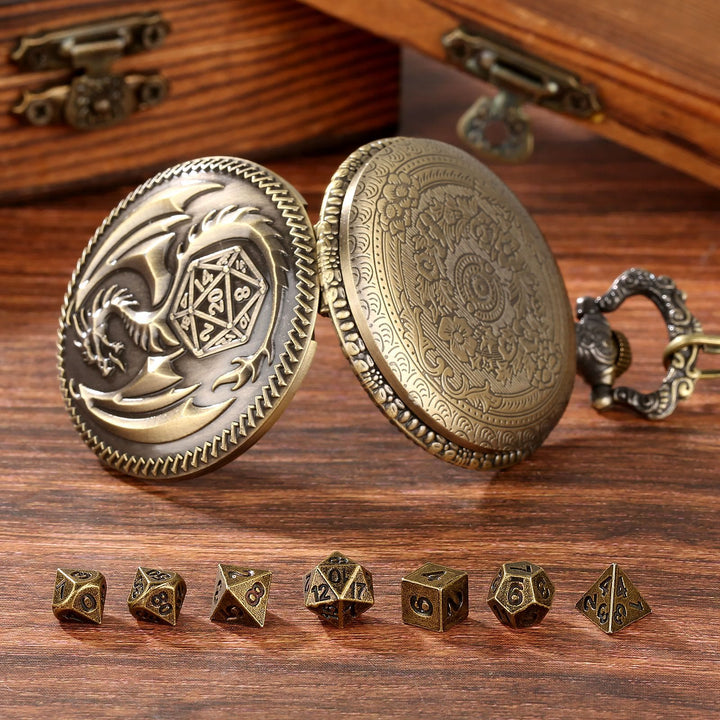 WorldNorse Steampunk Dragon Polyhedral Dice Waist Chain - image 3