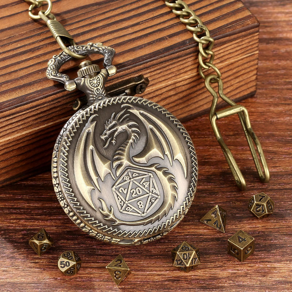 WorldNorse Steampunk Dragon Polyhedral Dice Waist Chain - image 2