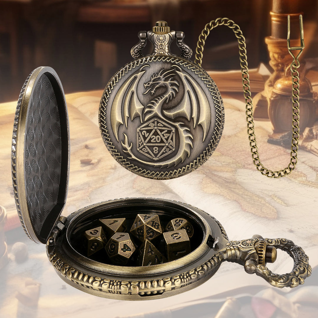 WorldNorse Steampunk Dragon Polyhedral Dice Waist Chain - image 5