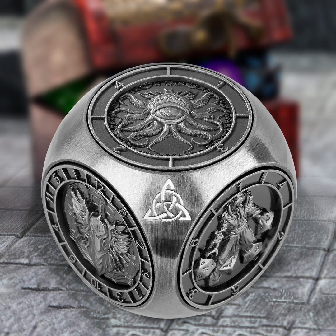 WorldNorse Triquetra Six Pattern Spinner Dice - Silver - image 7