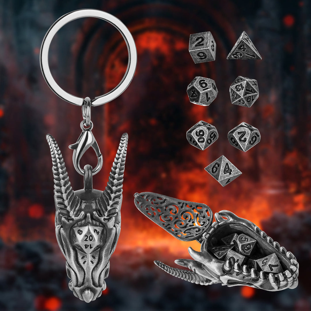 WorldNorse Viking Dragon Head Dice Necklace / Keychain - image 14