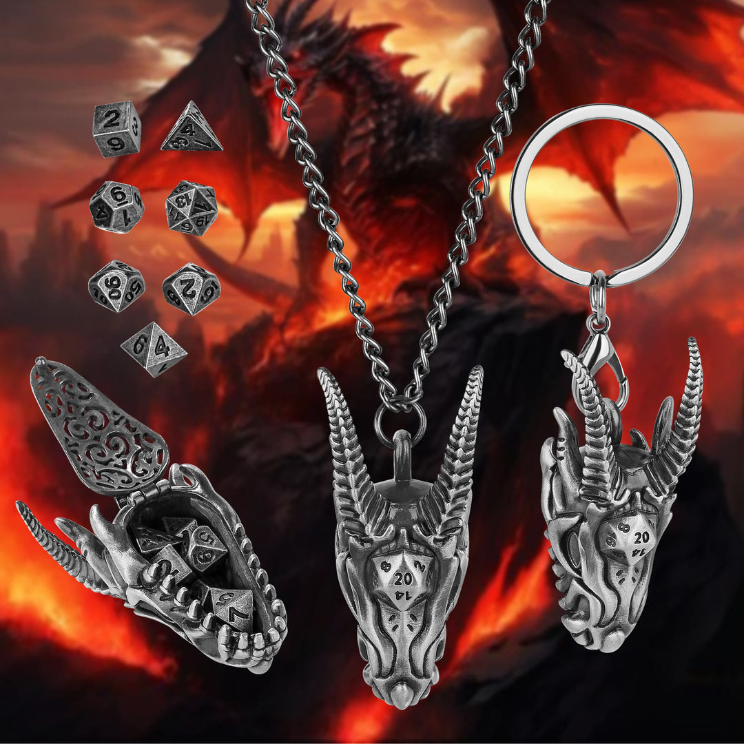 WorldNorse Viking Dragon Head Dice Necklace / Keychain - image 7