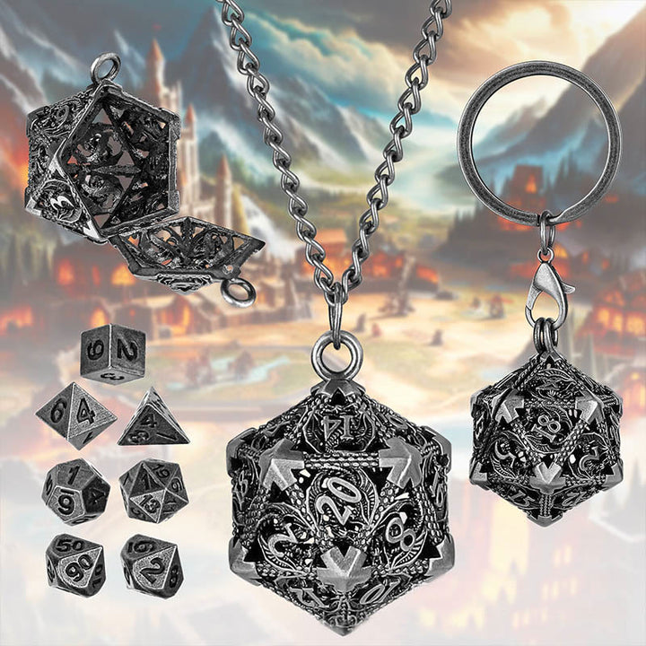 WorldNorse Twenty Sides Hollow Dice Necklace / Waist Chain / Keychain - image 5