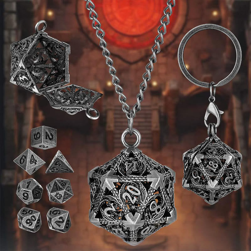 WorldNorse Twenty Sides Hollow Dice Necklace / Waist Chain / Keychain - image 7
