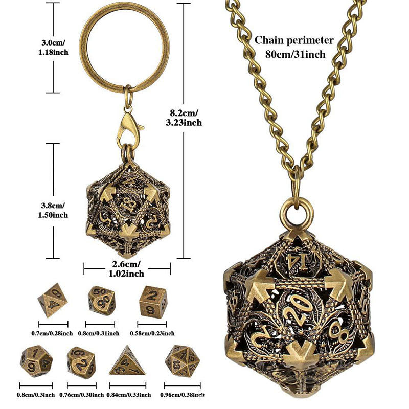 WorldNorse Twenty Sides Hollow Dice Necklace / Waist Chain / Keychain - image 3