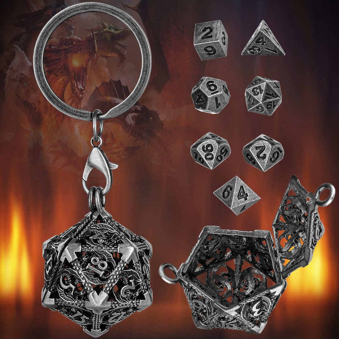 WorldNorse Twenty Sides Hollow Dice Necklace / Waist Chain / Keychain - image 8