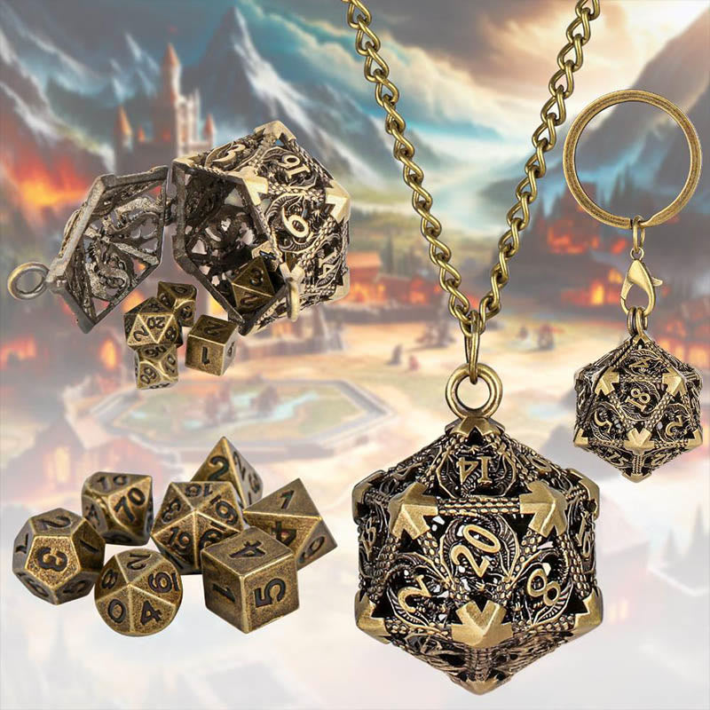 WorldNorse Twenty Sides Hollow Dice Necklace / Waist Chain / Keychain - image 2