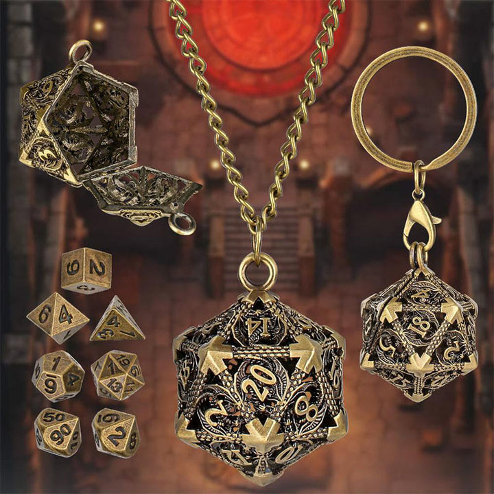 WorldNorse Twenty Sides Hollow Dice Necklace / Waist Chain / Keychain - image 2