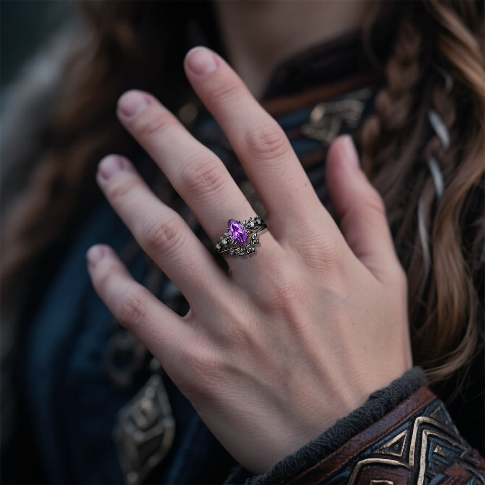 WorldNorse Mystwood Crown Amethyst North Ring - image 2