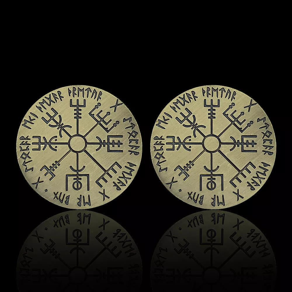 WorldNorse Viking Vegvisir Compass Lucky Coin - image 4