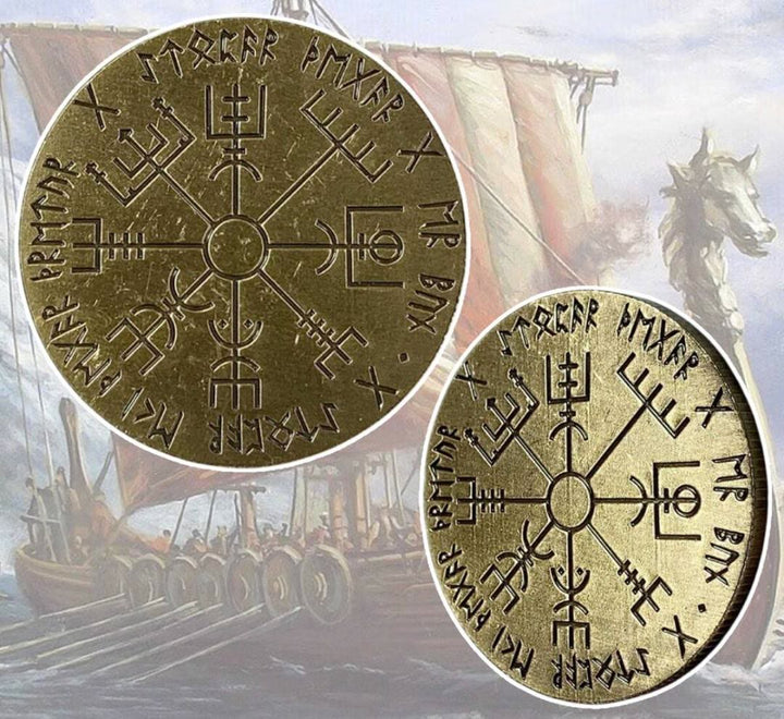 WorldNorse Viking Vegvisir Compass Lucky Coin - image 5