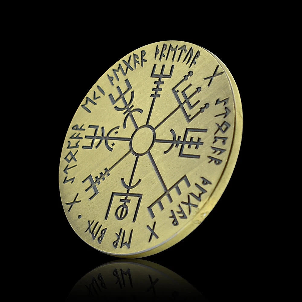 WorldNorse Viking Vegvisir Compass Lucky Coin - image 2